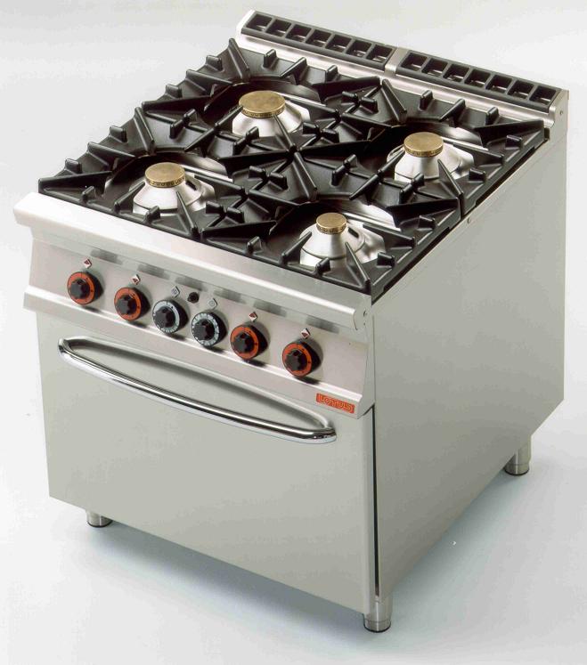 Equipement de cuisine commercial 90cm 4 brûleurs cuisinière gaz avec Four  électrique en acier inoxydable (9G-TQ-4) - Chine Cuisinière à gaz,  cuisinière à gaz
